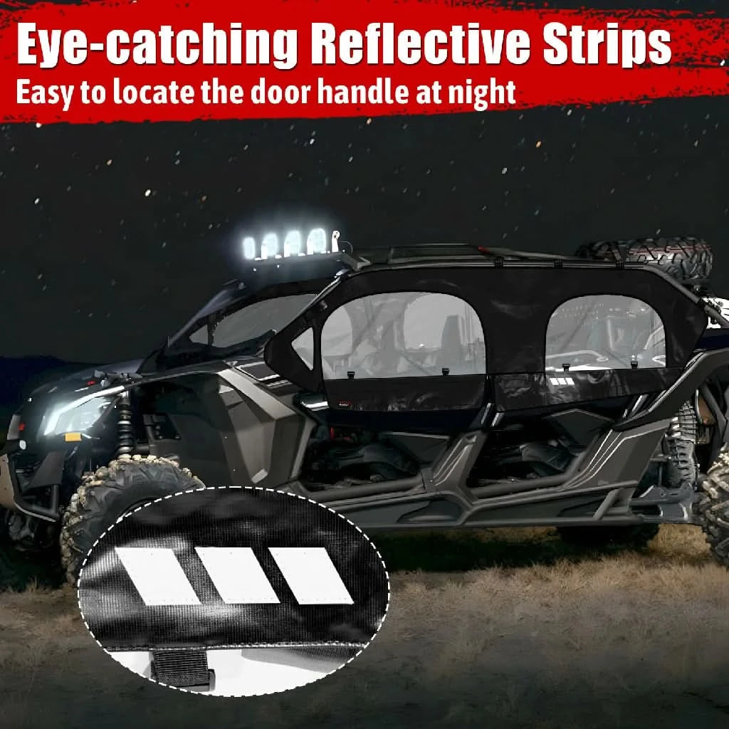 Can-Am x3 max soft window eye-catching reflective strips view