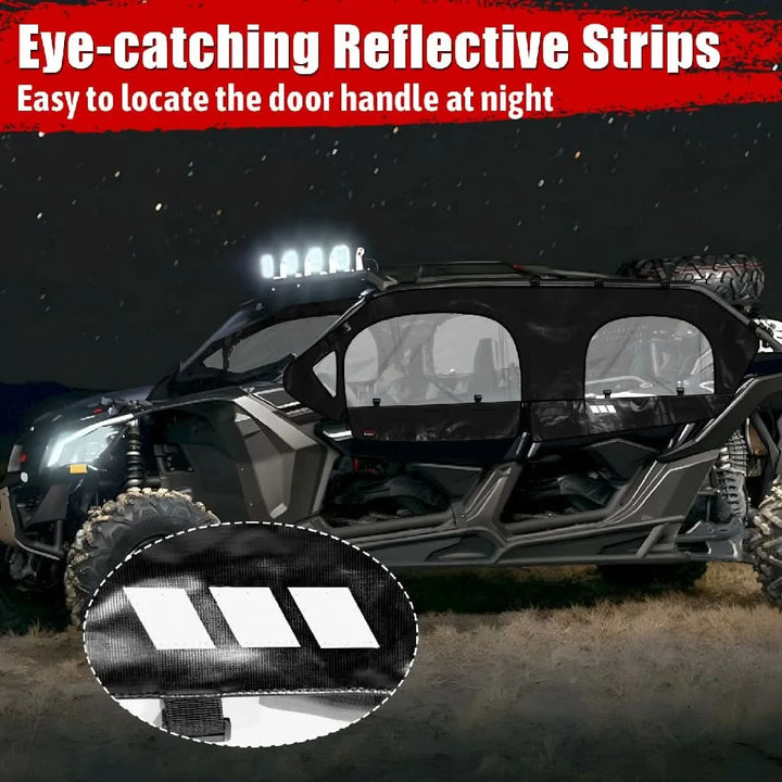 Can-Am x3 max soft window eye-catching reflective strips view