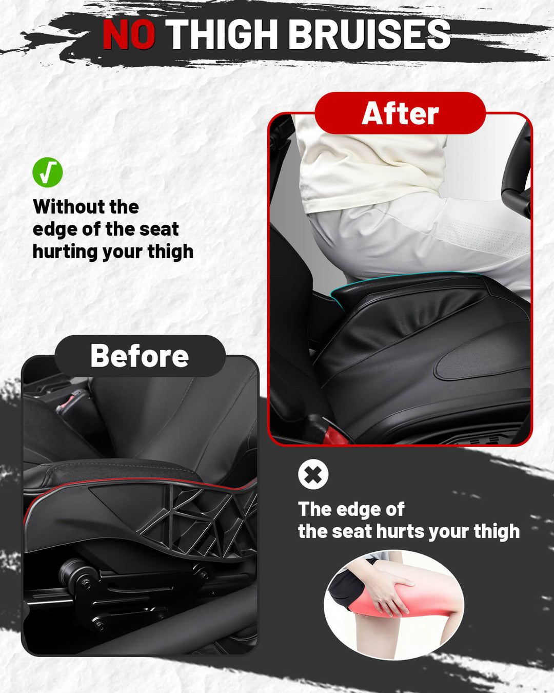 before and after effect install the Can-Am x3 seat side pads