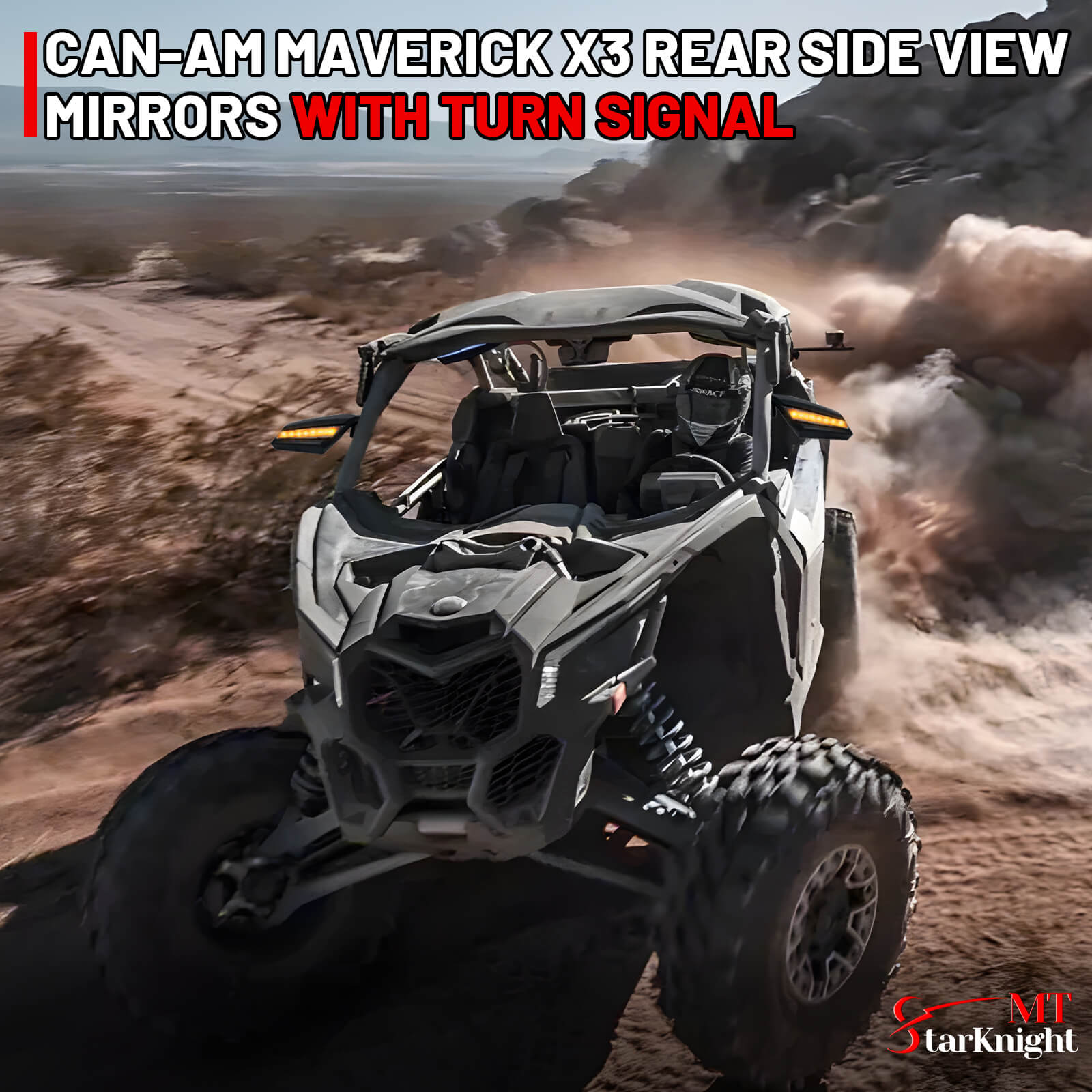 maverick x3 rear side view mirror with turn signal