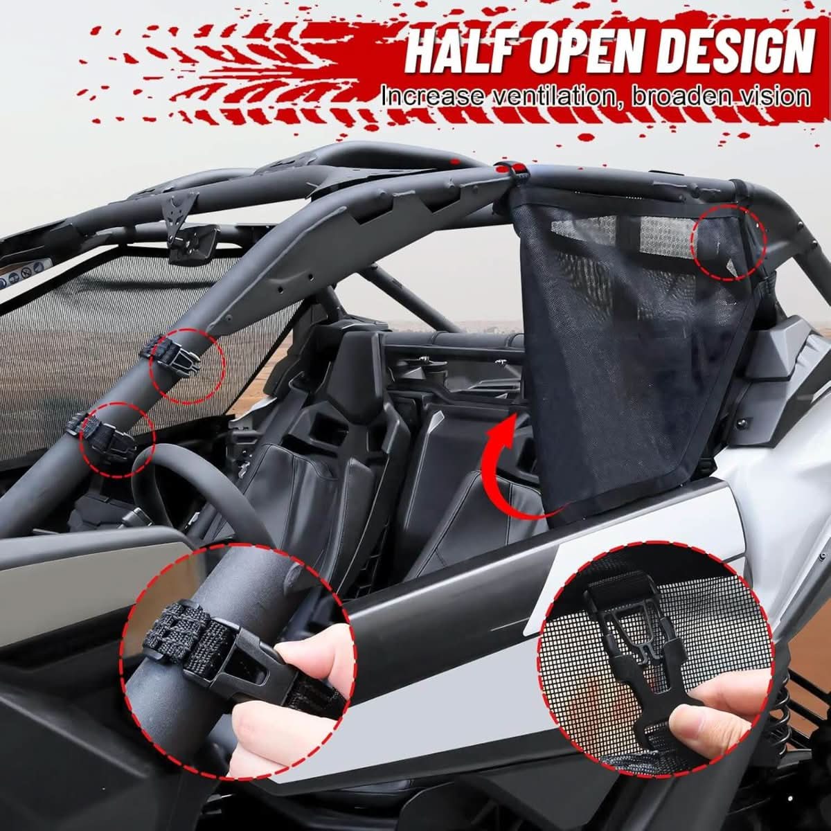 Utv Custom Window Nets Racing Can-Am Maverick X3 Side Window Nets – StarknightMT