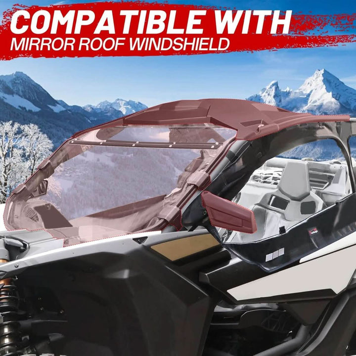 Can-Am x3 soft cab enclosure fit with mirror roof windshield
