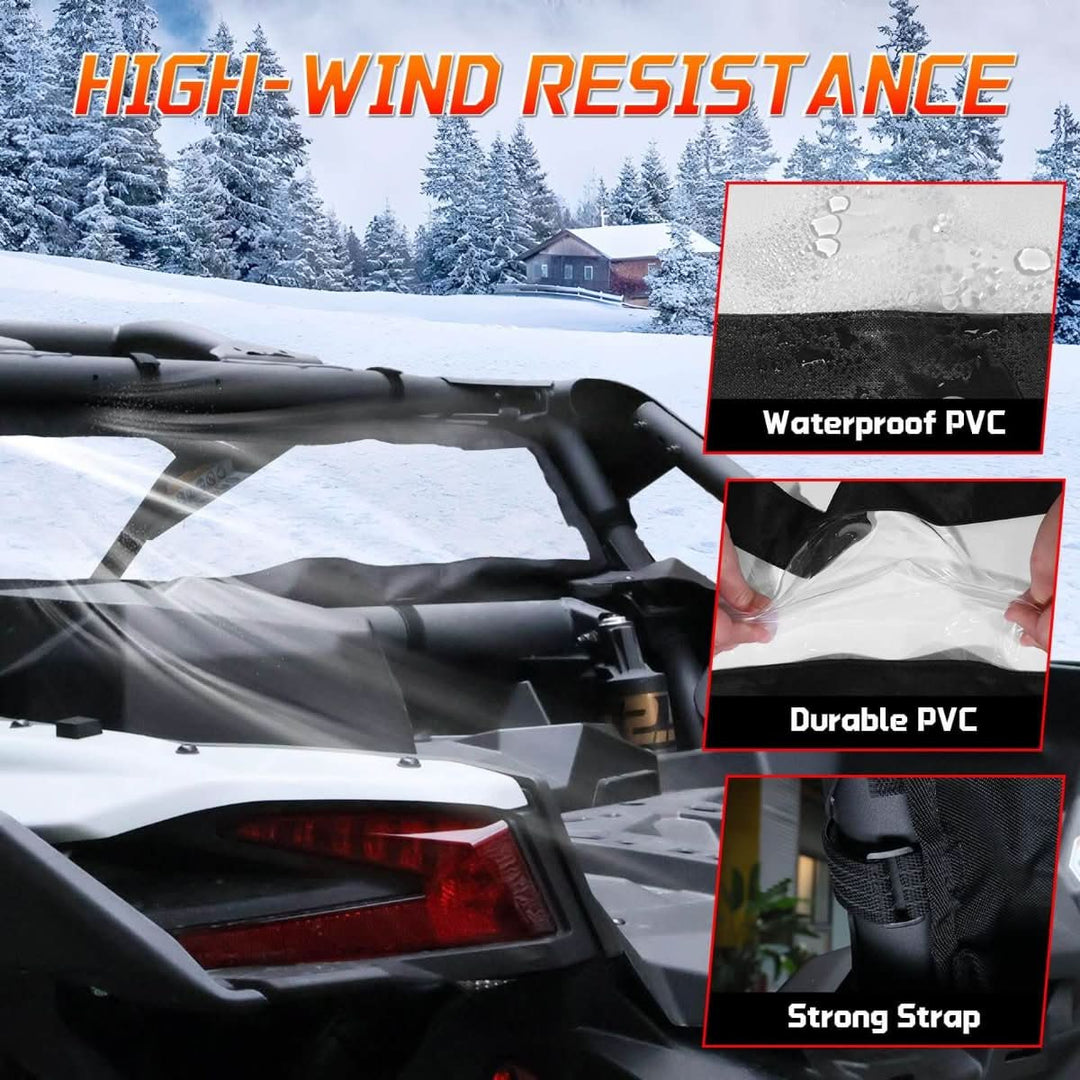 Can-Am x3 soft windshield high-wind resistance 