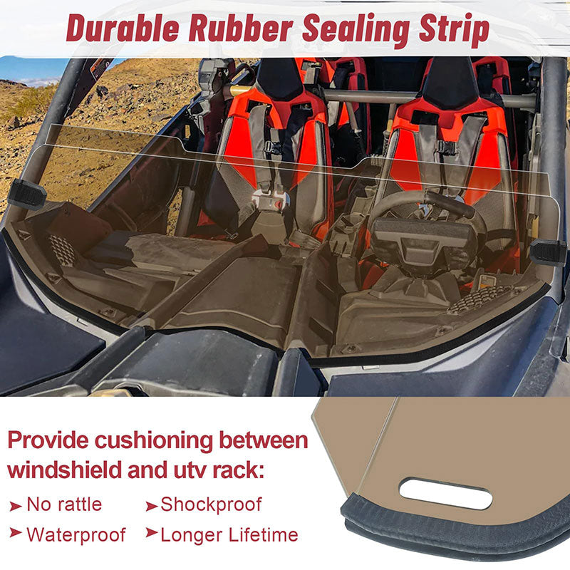 durable rubber of the x3 tinted windshield