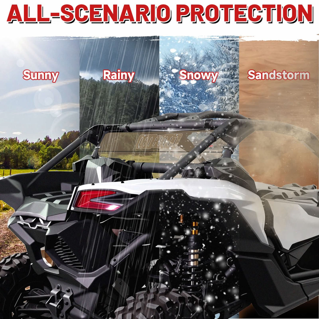 x3 vented rear windshield suitable for all season