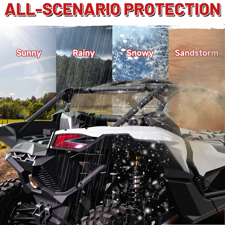 x3 vented rear windshield suitable for all season