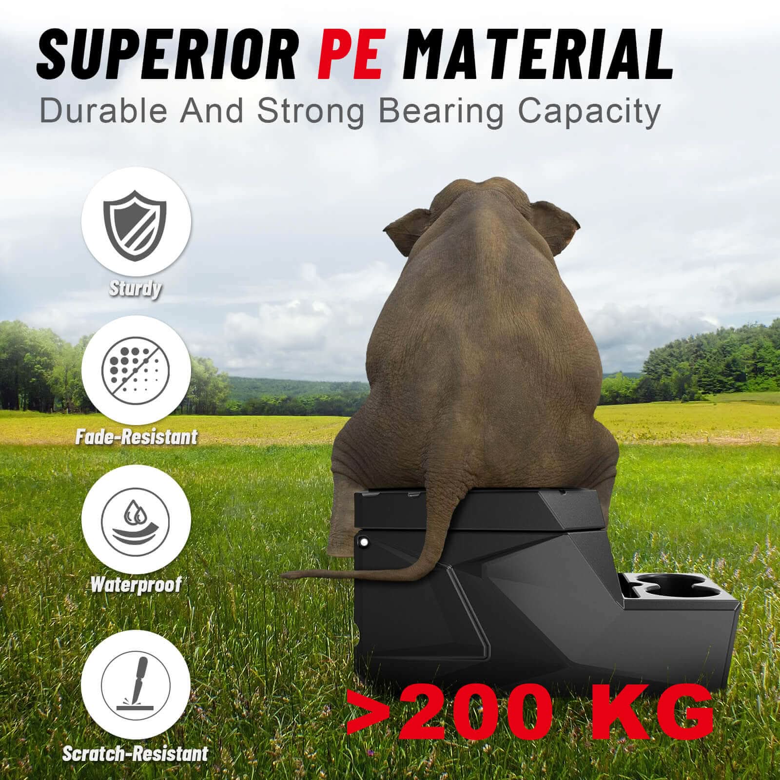 uforce center console box PE material durable 