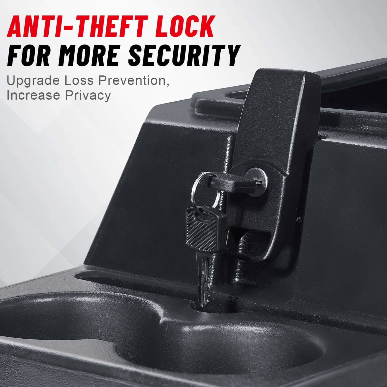 anti-theft lock of cfmoto uforce 1000 center strorage armrest box