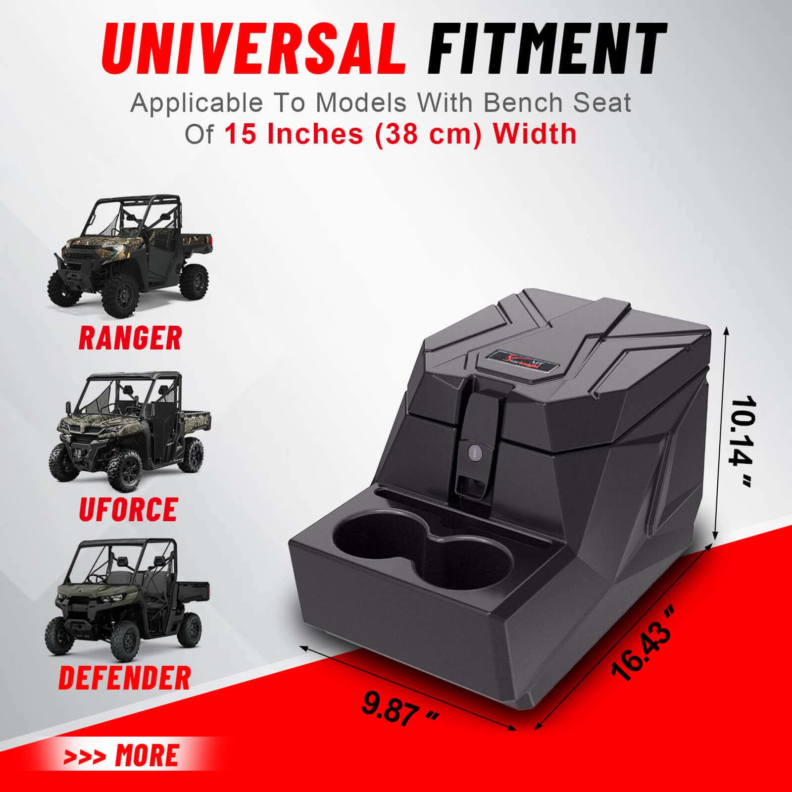 center armrest box fit uforce/defender/ranger