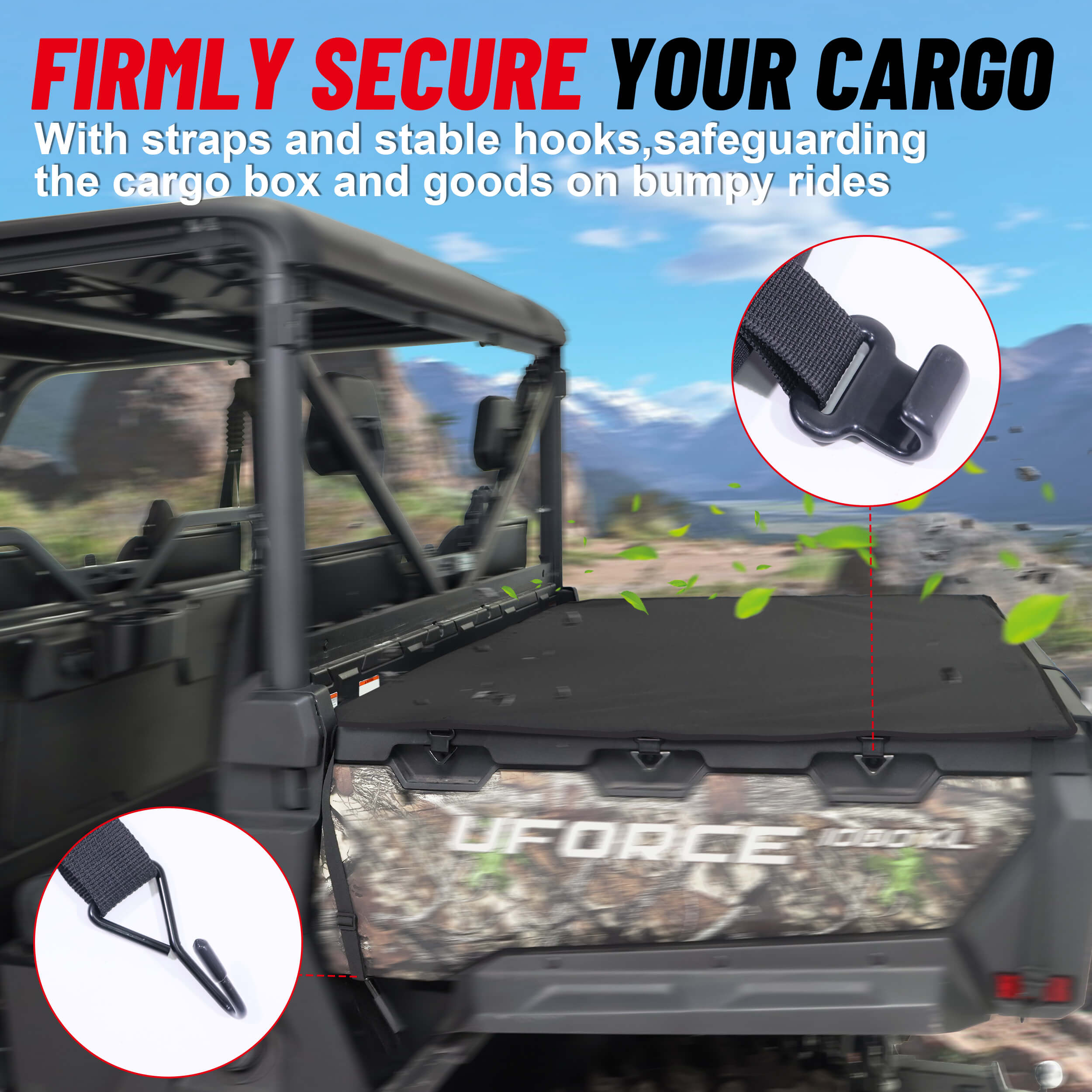 Uforce 1000 Tonneau Cover firmly secure your cargo