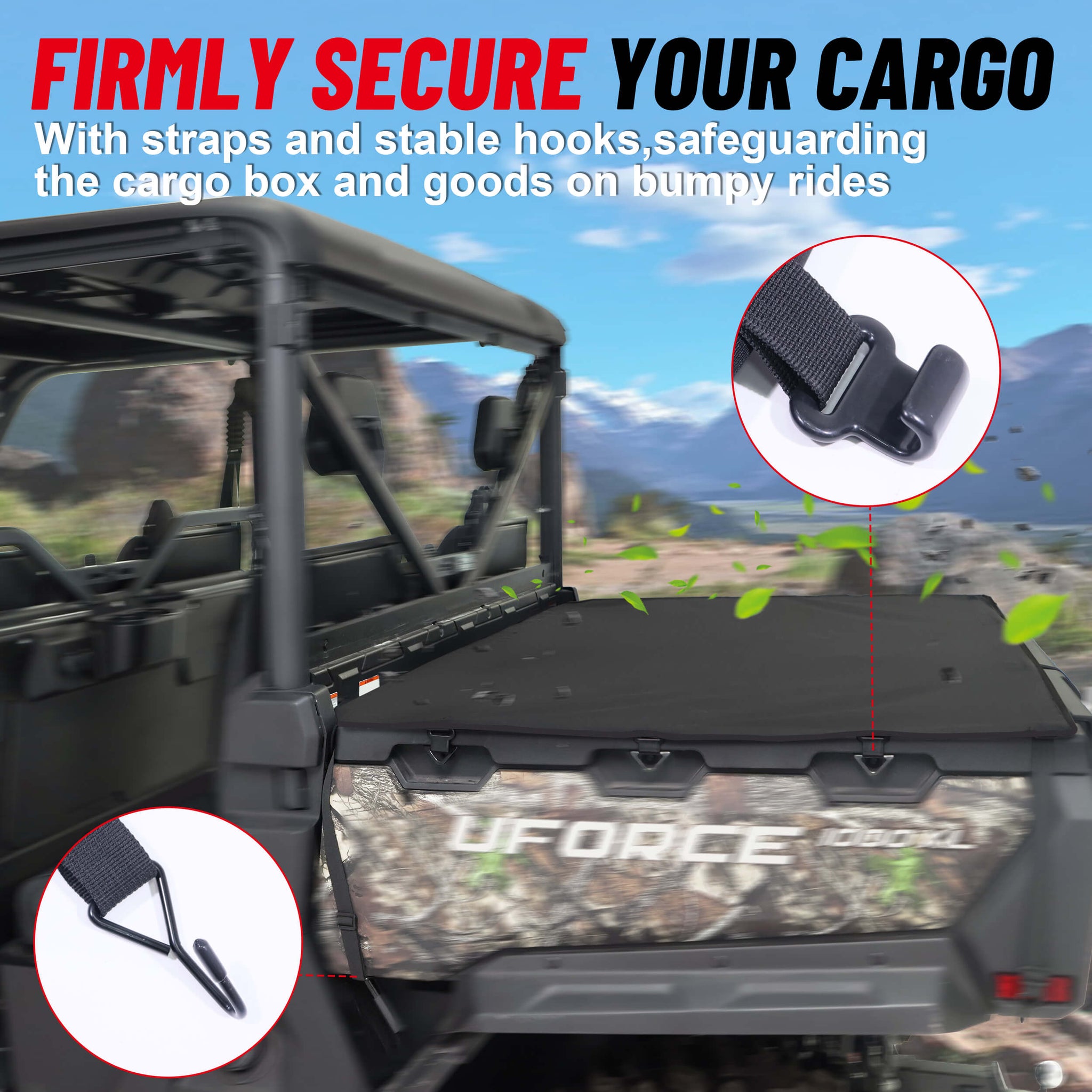 Uforce 1000 Tonneau Cover firmly secure your cargo