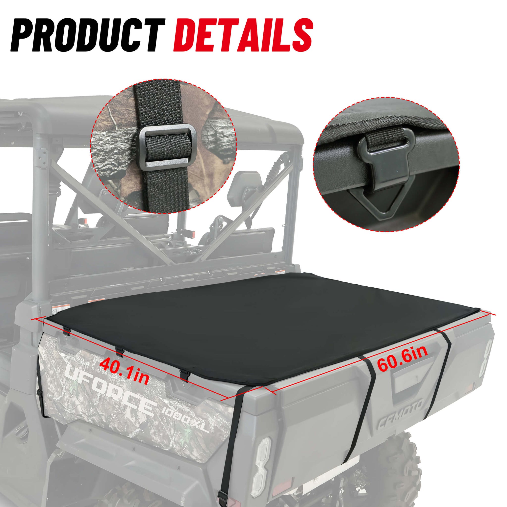 cfmoto uforce 1000 Tonneau Cover details