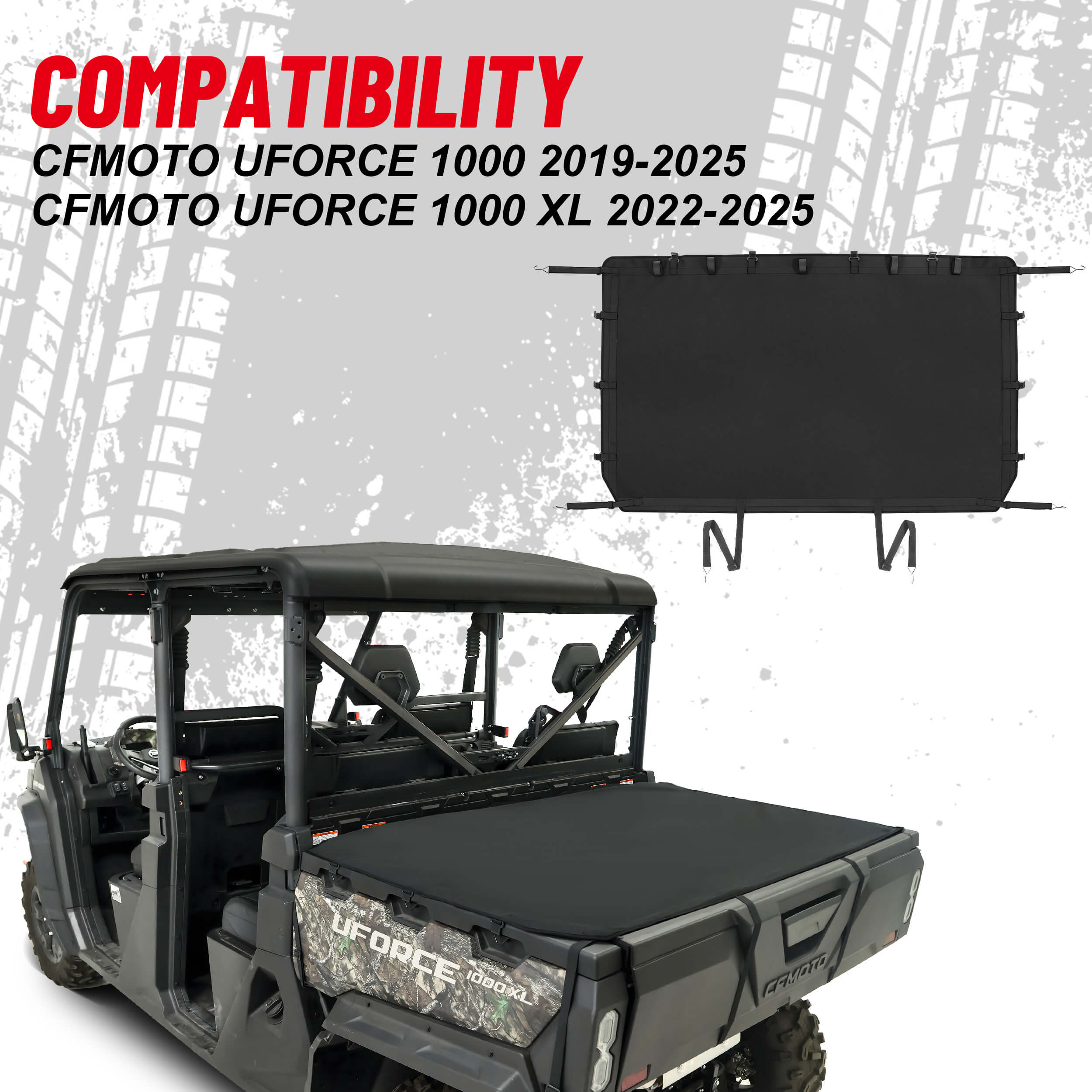UTV Tonneau Cover FIT Cfmoto uforce 1000/XL