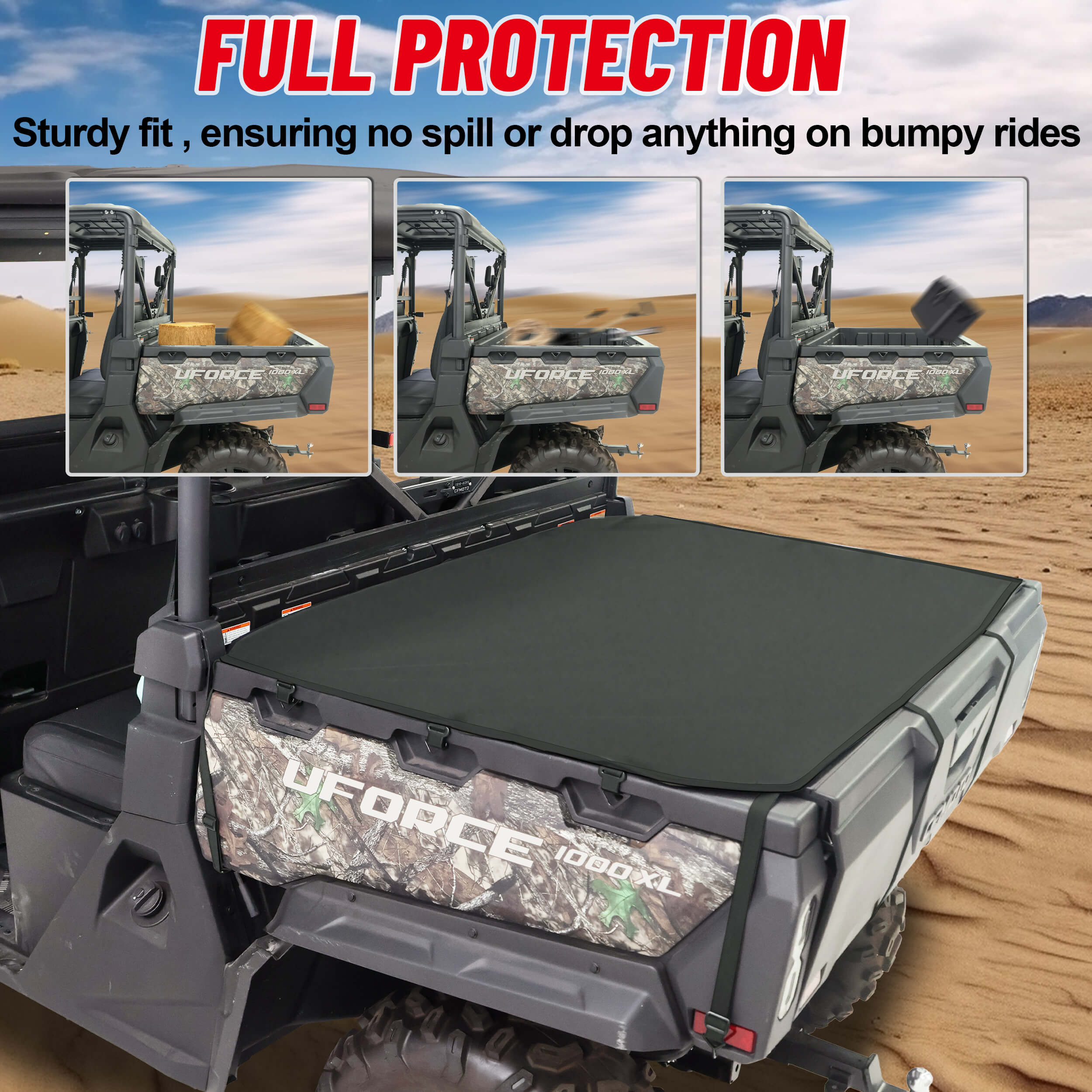 uforce 1000 cargo bed cover full protection