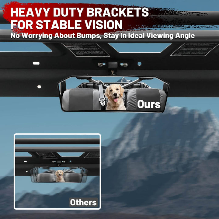 Can-Am defender rearview mirror heavy-duty brackets for stable vision.