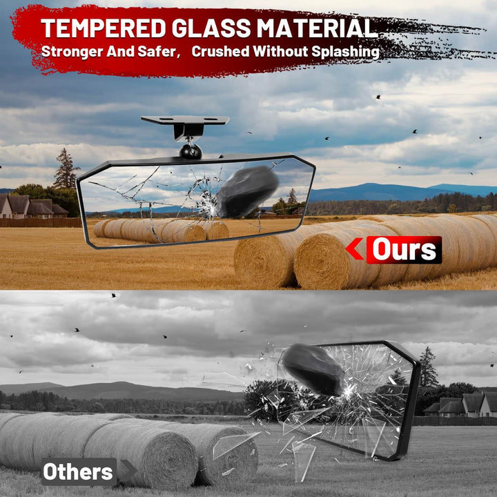 StarknightMT uforce rear view mirror Comparison of tempered glass material durability 