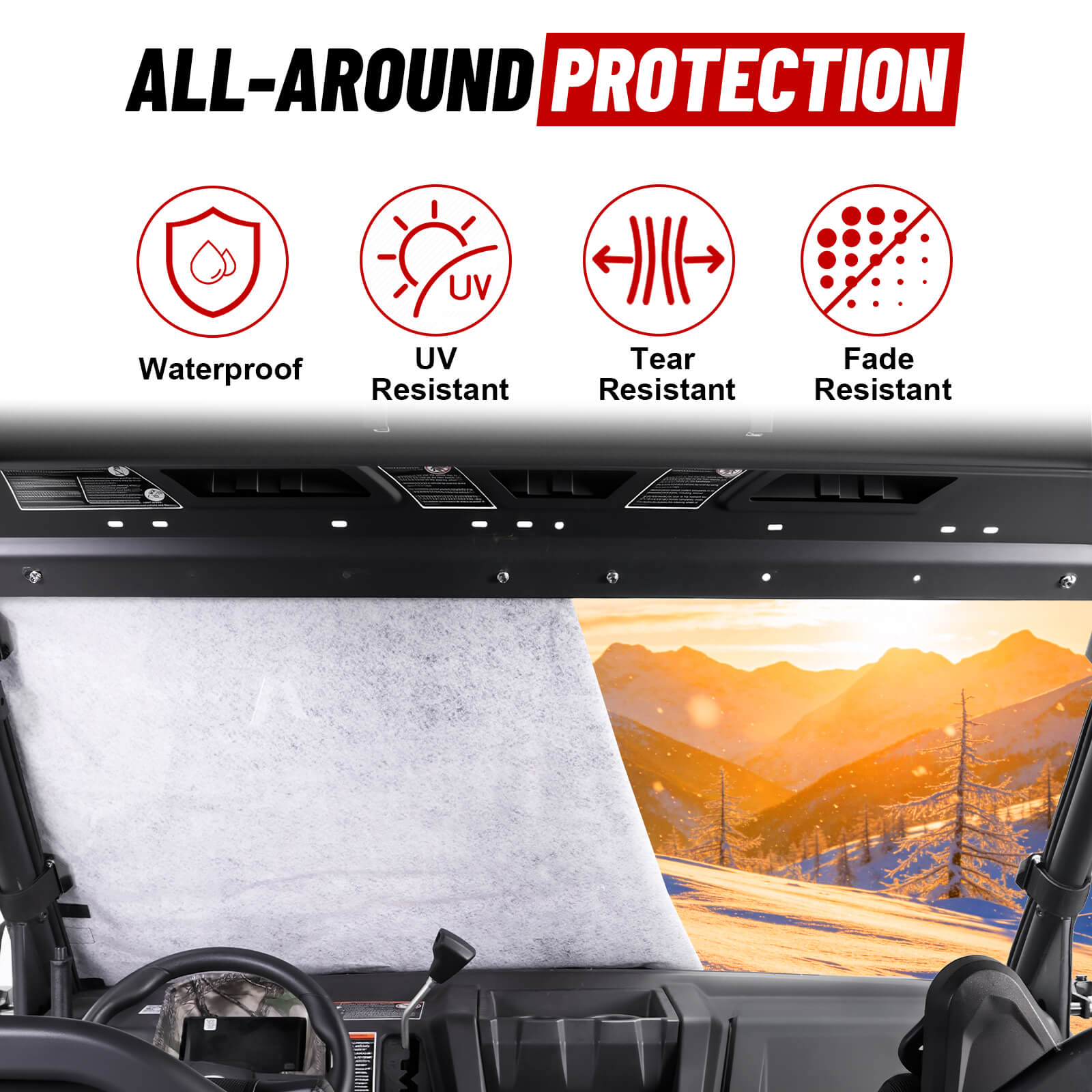 CFMOTO uforce u10 pro windshiels snow cover all-round protection