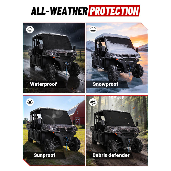 CFMOTO uforce 1000xl windshield snow cover all-weather protection