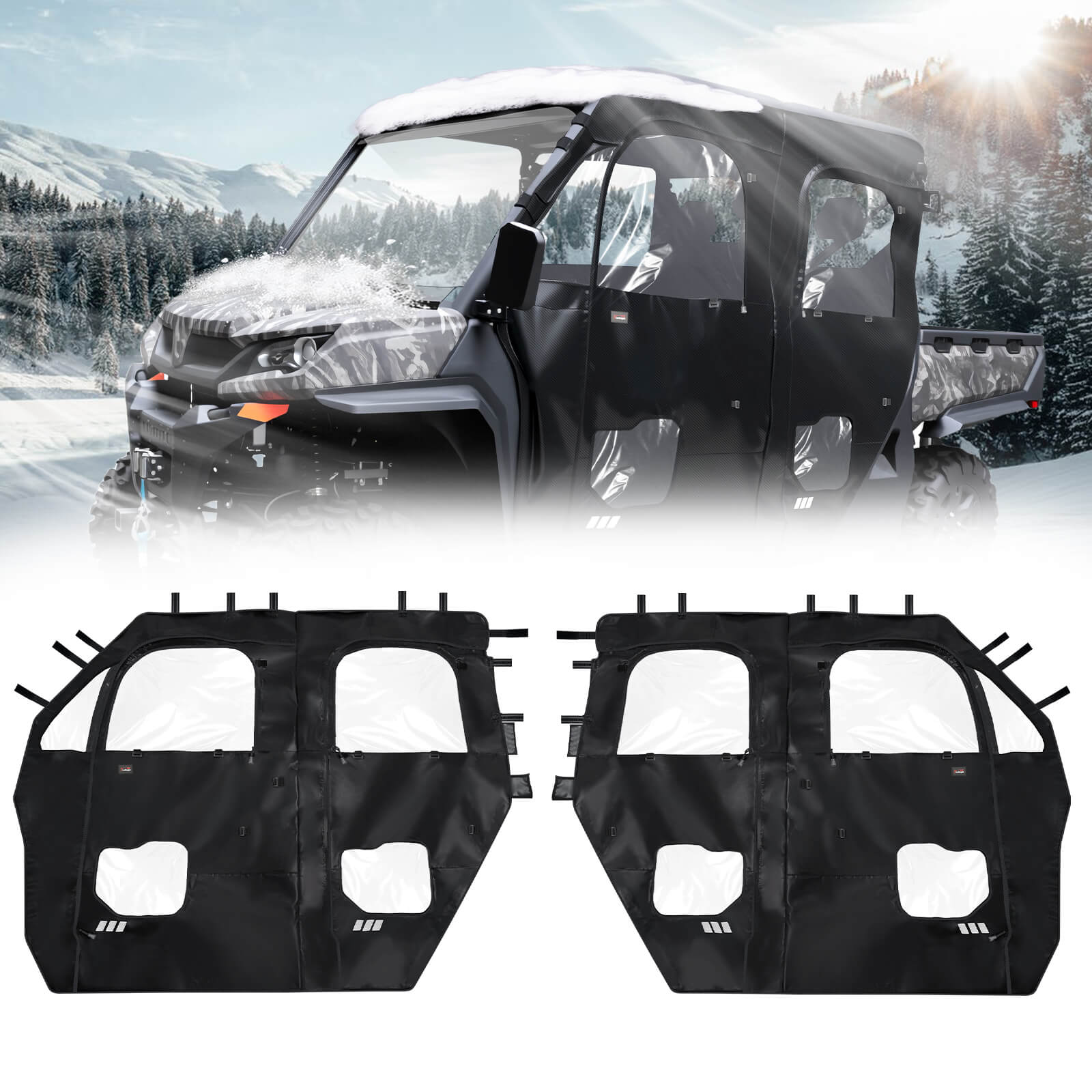 staknightmt cfmoto uforce 1000xl soft cab enclosure 
