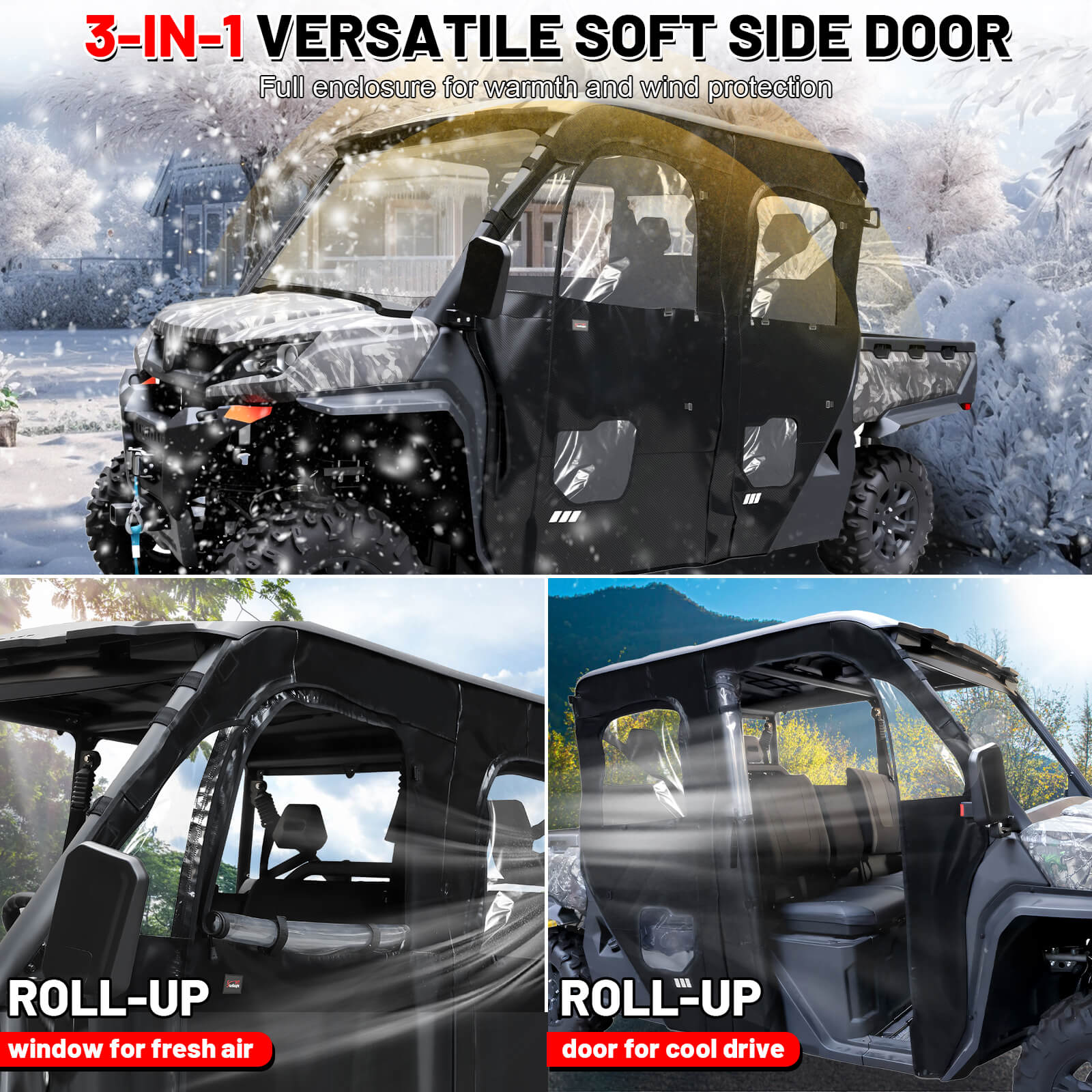 uforce 1000xl 3-in-1 versatile soft side door