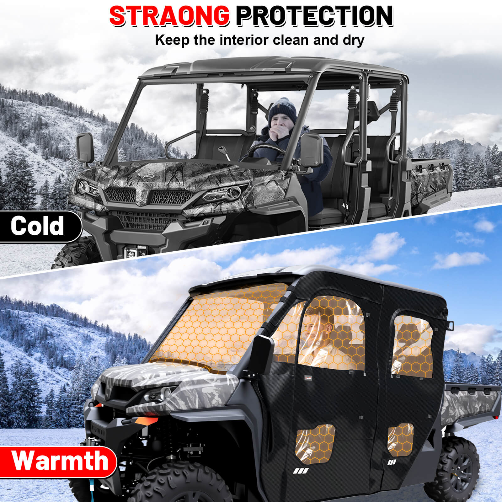starknightmt uforce 1000xl soft cab enclosure keep clean and dry