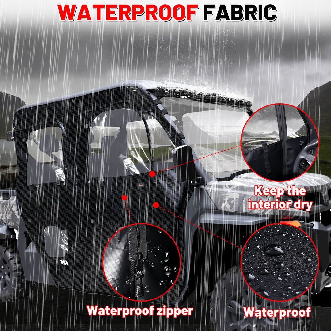 uforce 1000xl soft cab enclosure waterproof fabric and zipper features.