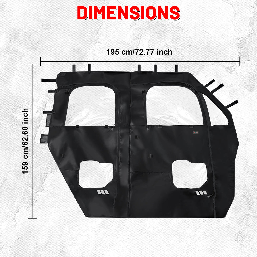 CFMOTO uforce 1000xl soft upper door dimensions 