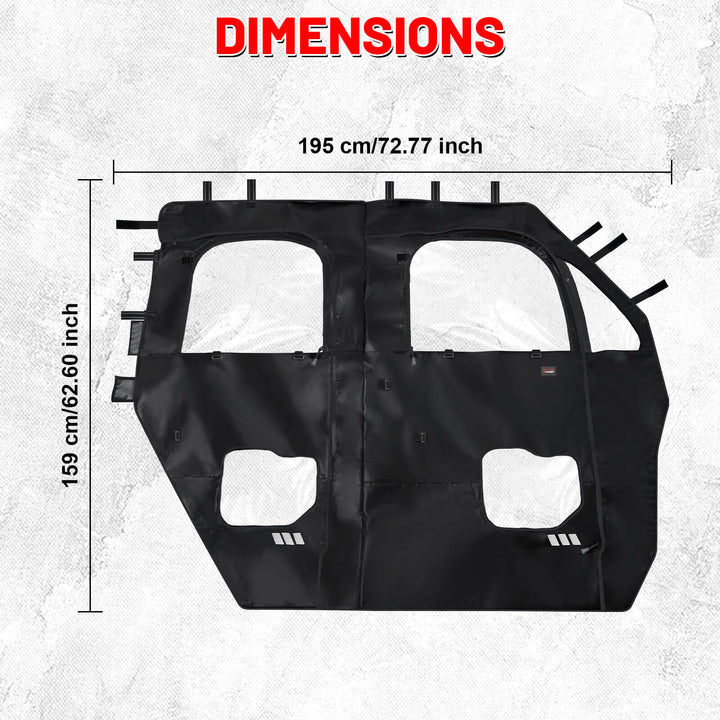 CFMOTO uforce 1000xl soft upper door dimensions 