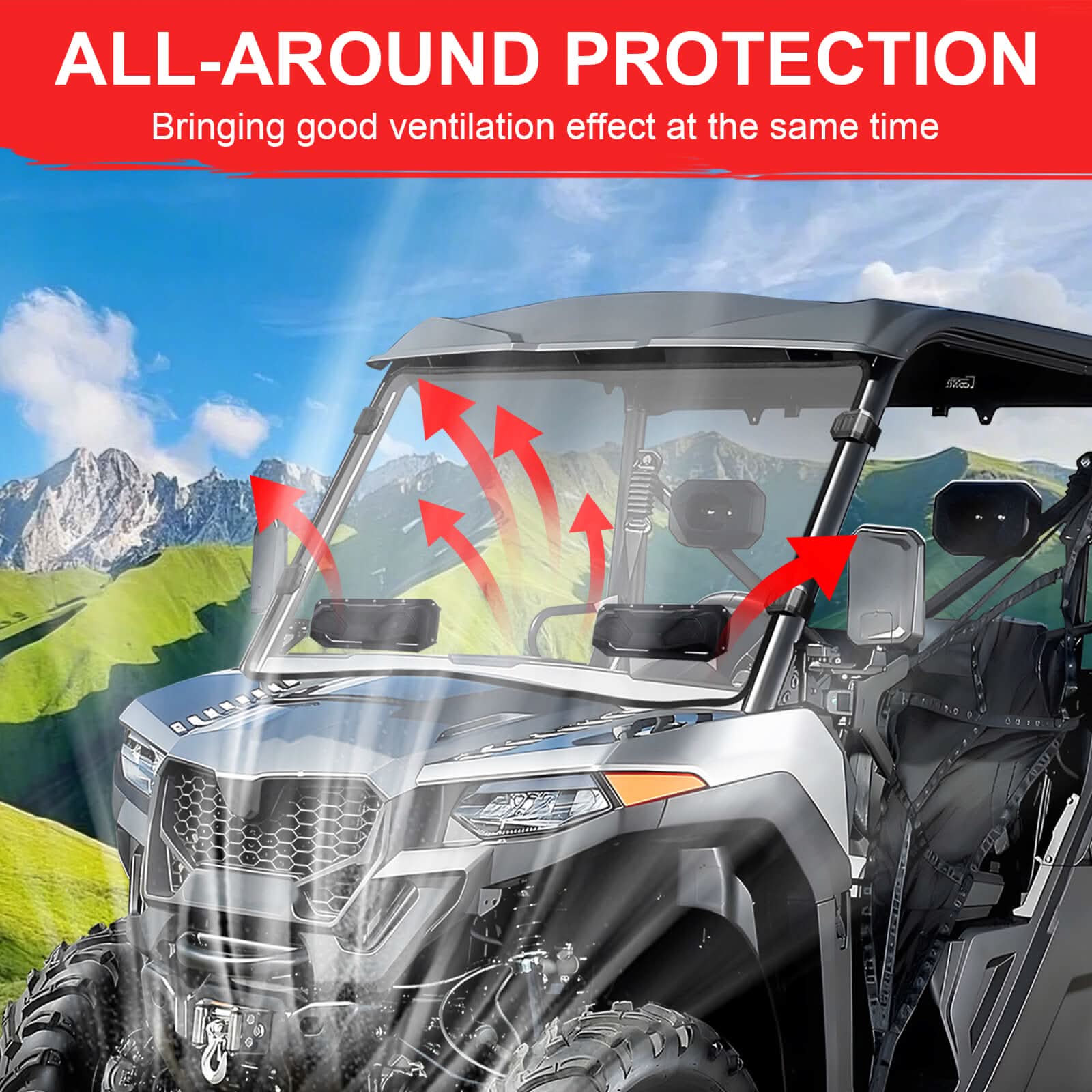 uforce 600 vented windshield all-round protection