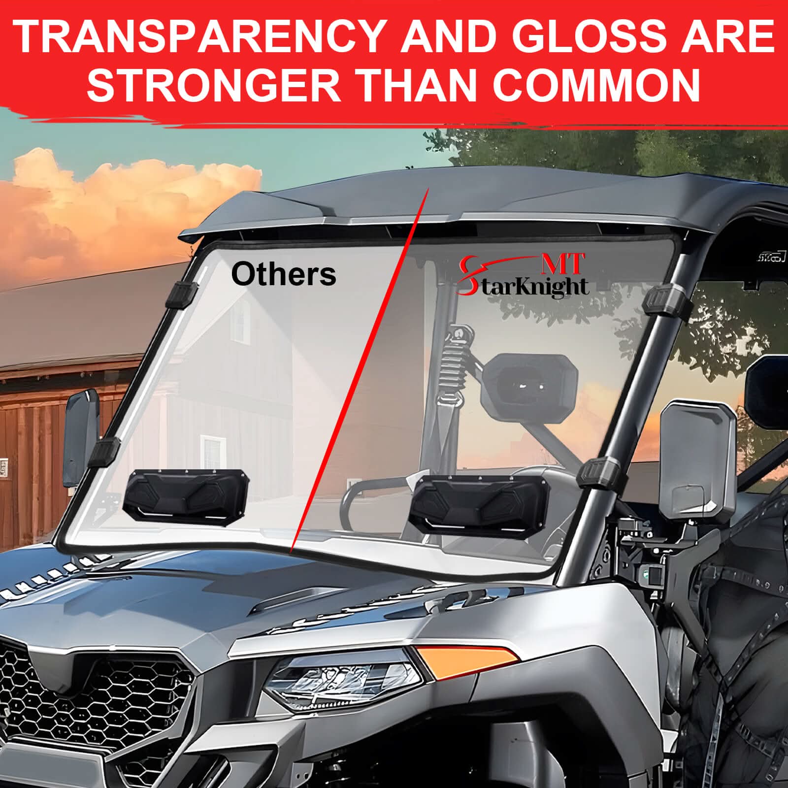 StarknightMT uforce 600 vented windshield transparency