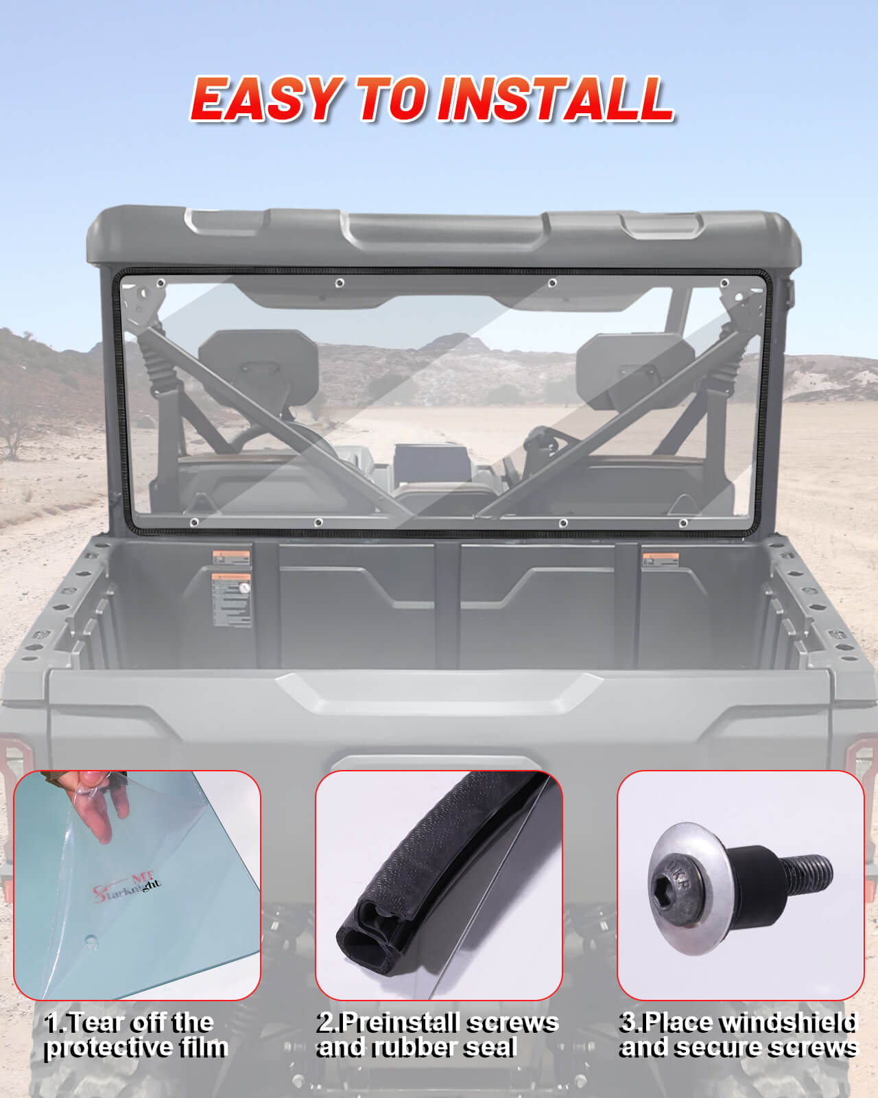 easy to install the u10 pro xl rear windshield