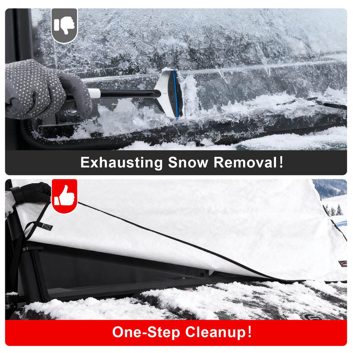 Install uforce windshield snow cover easy to clean snow