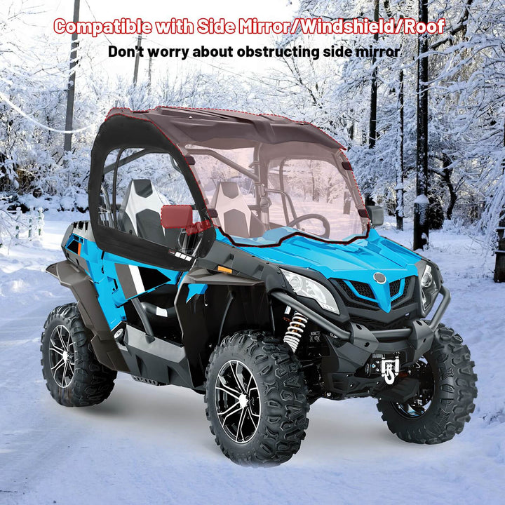 CFMOTO zforce 800 soft cab enclosure compatible with side mirror and windshield