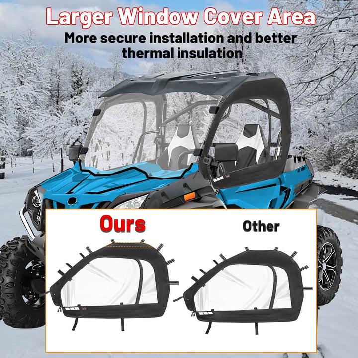 zforce 800 soft cab enclosure larger window cover area