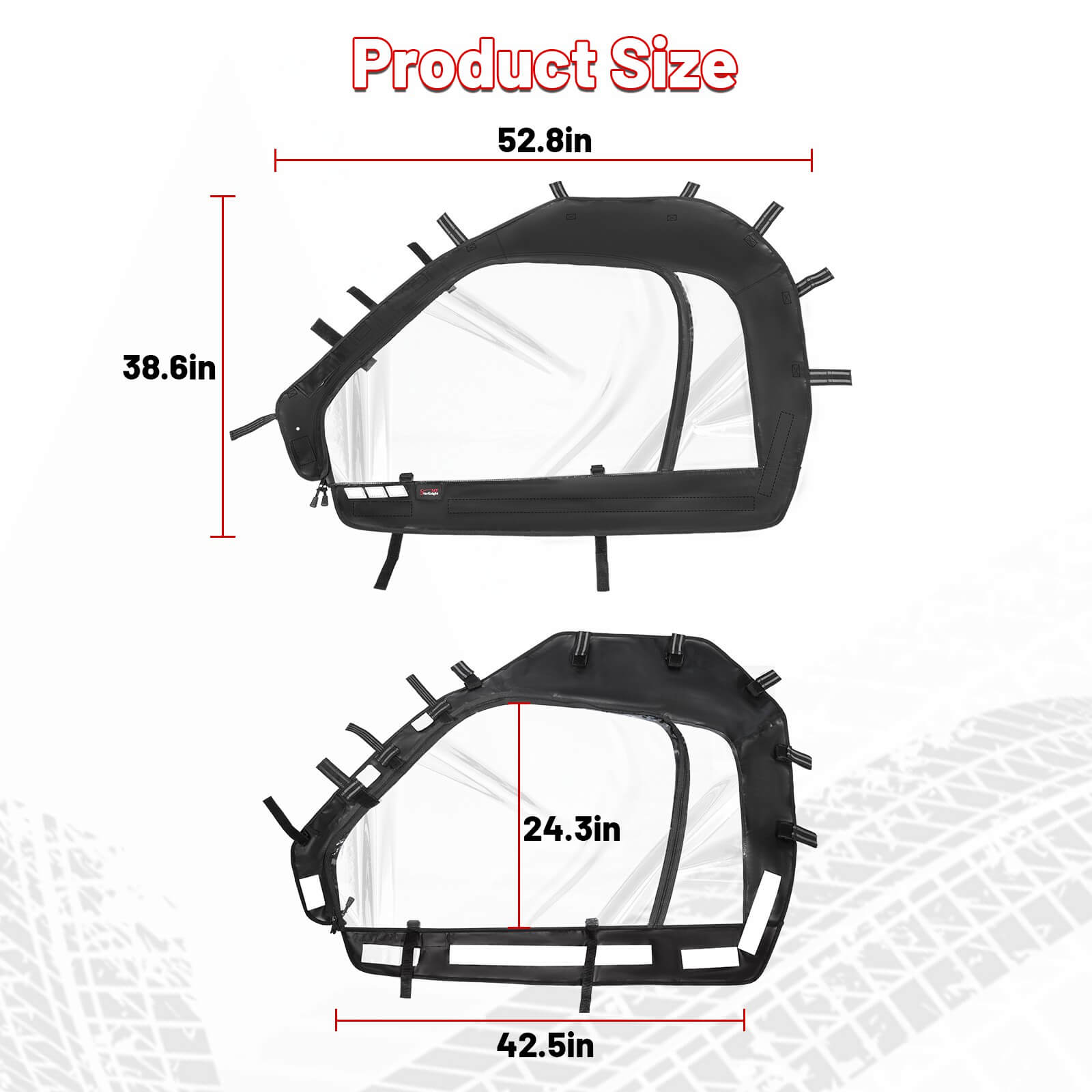 CFMOTO zforce 800 trail soft upper doors size