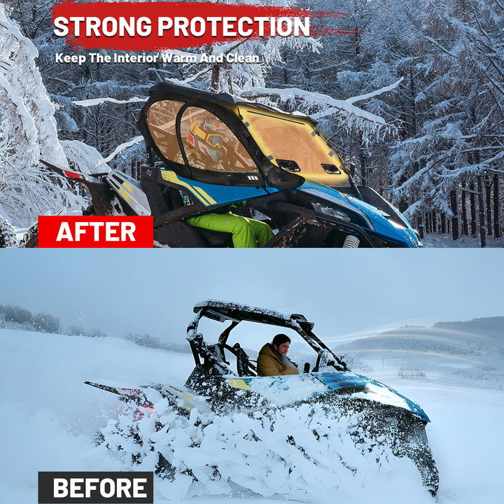 CFMOTO zforce 950 soft cab enclosure before and after