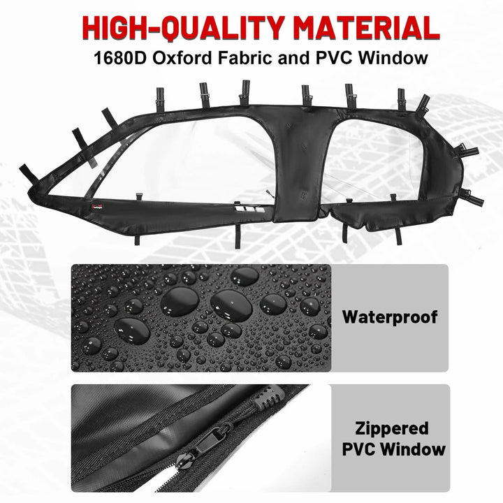 zforce 950 sport 4 soft upper door waterproof and zipped PVC window features