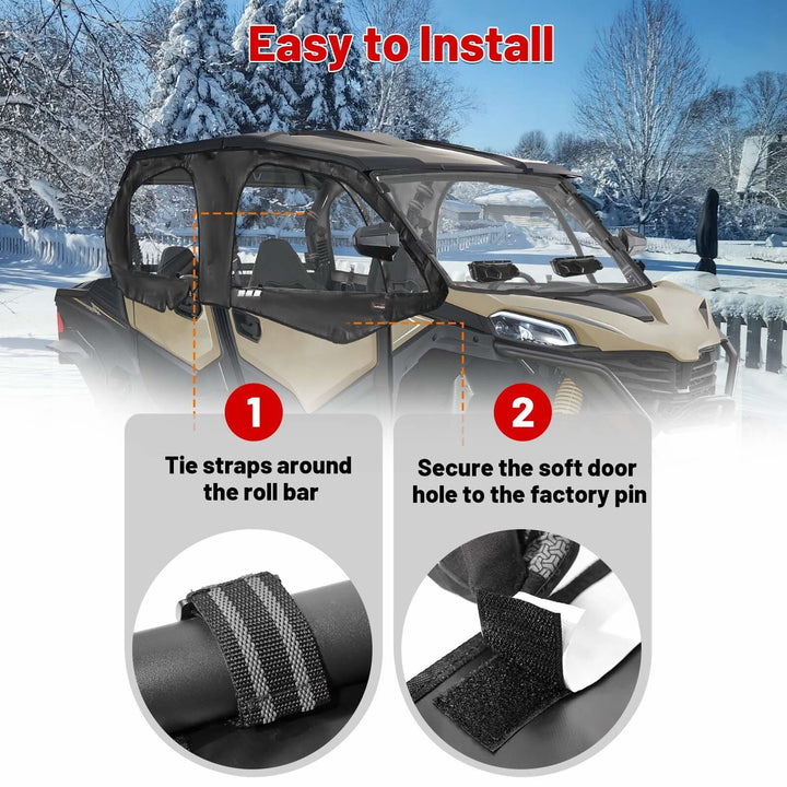 easy to install the zforce 950 sport 4 soft upper door