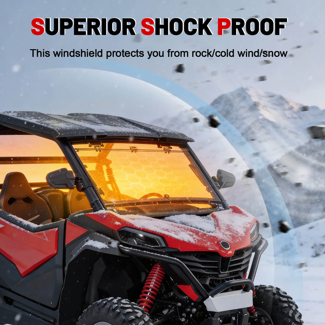 Zforce 950 Sport Flip Windshield Block rock/wind/snow
