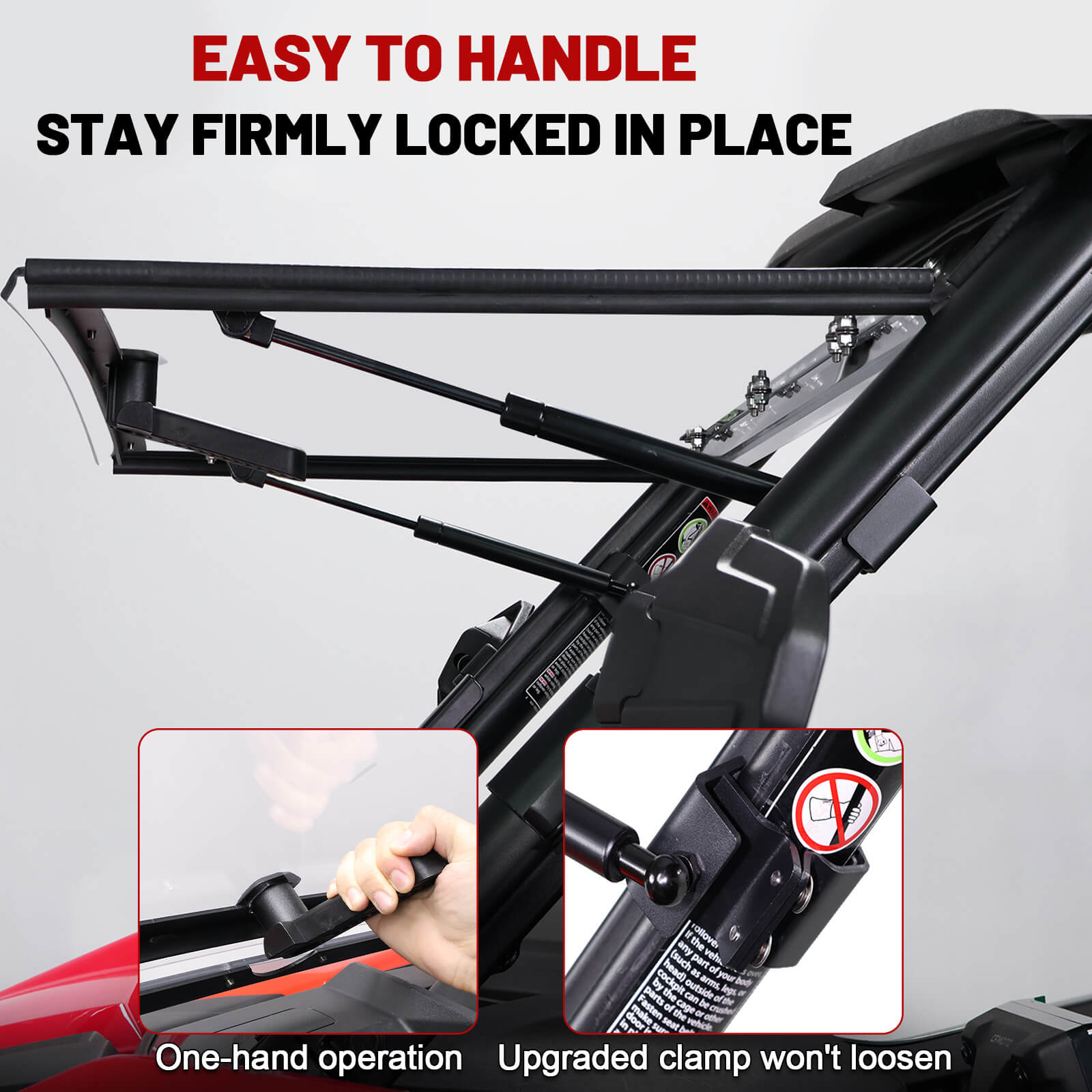 CFMOTO Zforce 950 Sport Flip Windshield features and details