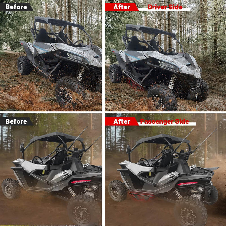 zforce 950 sport nerf bars Before and after comparison 