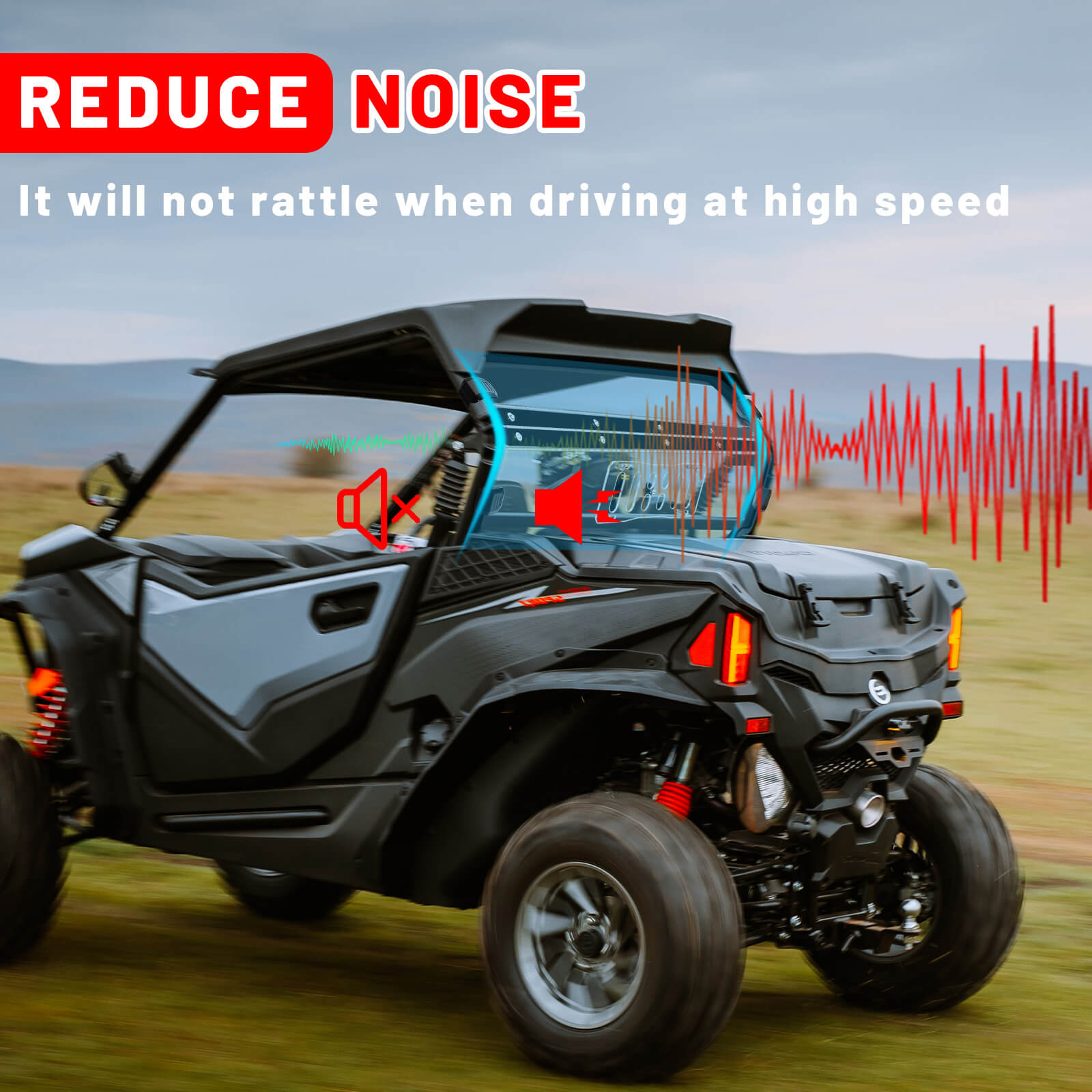 CFMOTO zforce 950 sport rear windshield noise reduction features 