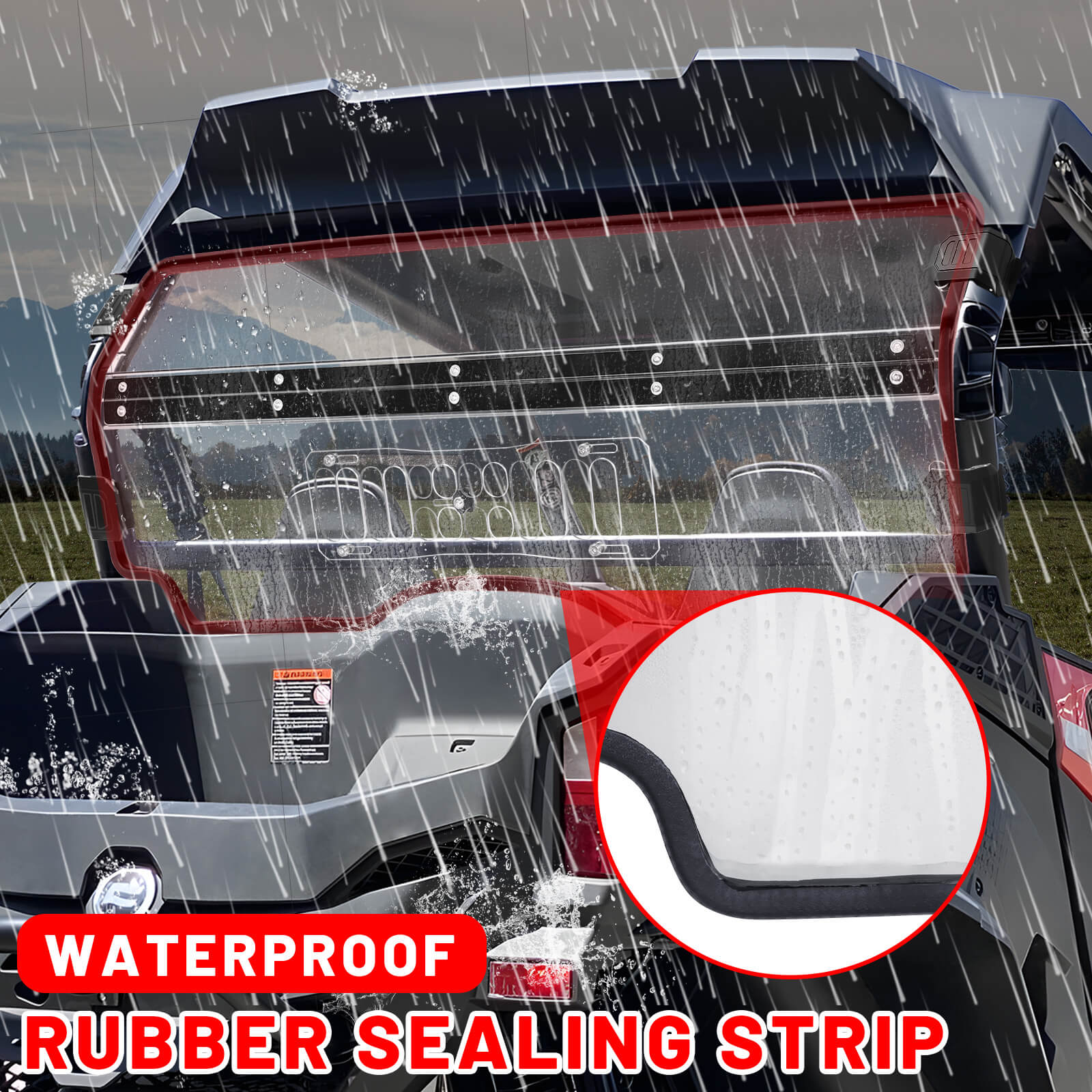zforce 950 sport  rear windshieldWaterproof rubber sealing strip