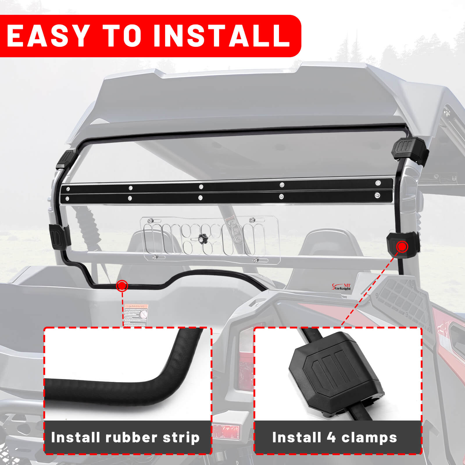 easy to install the zforce rear windshield