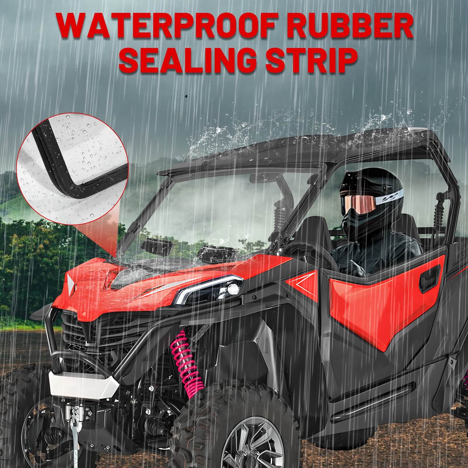waterproof rubber sealing strop of zforce 950 vented windshield