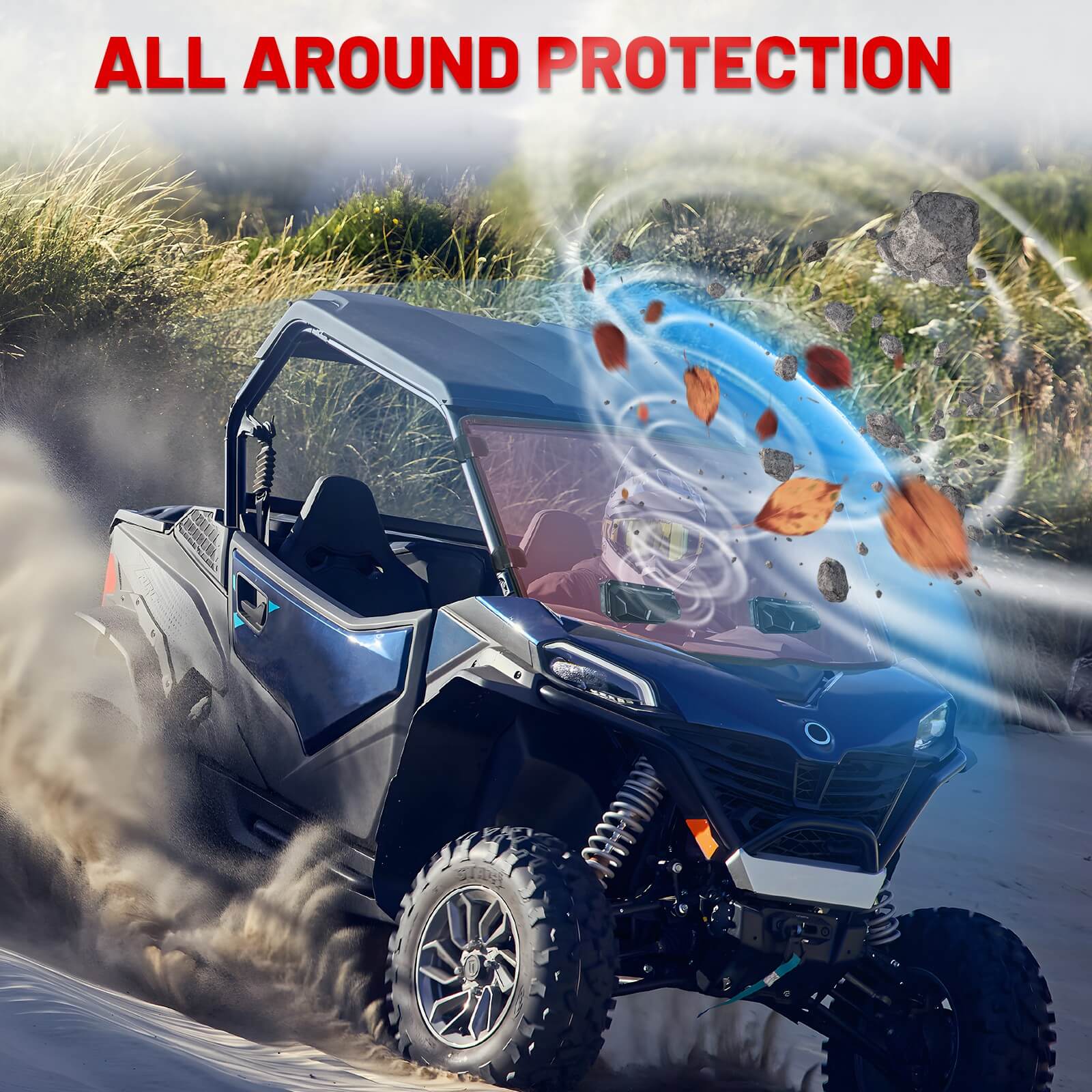zforce 950 sport windshield all round protection