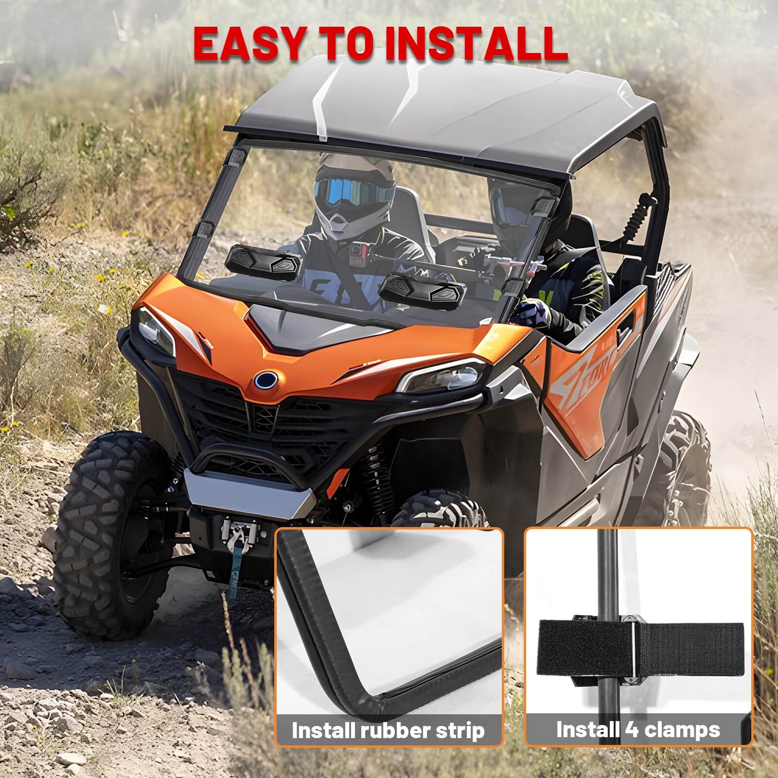 easy to install the cfmoto 950 sport vented windshield