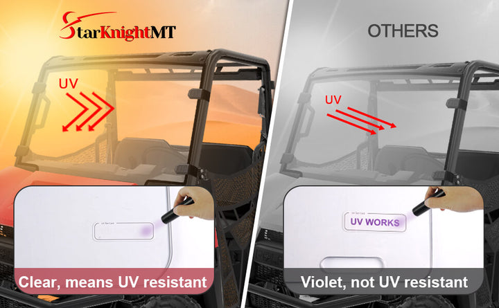 StarknightMT Polaris Ranger Midsize 500 Front &amp; Rear Windshield