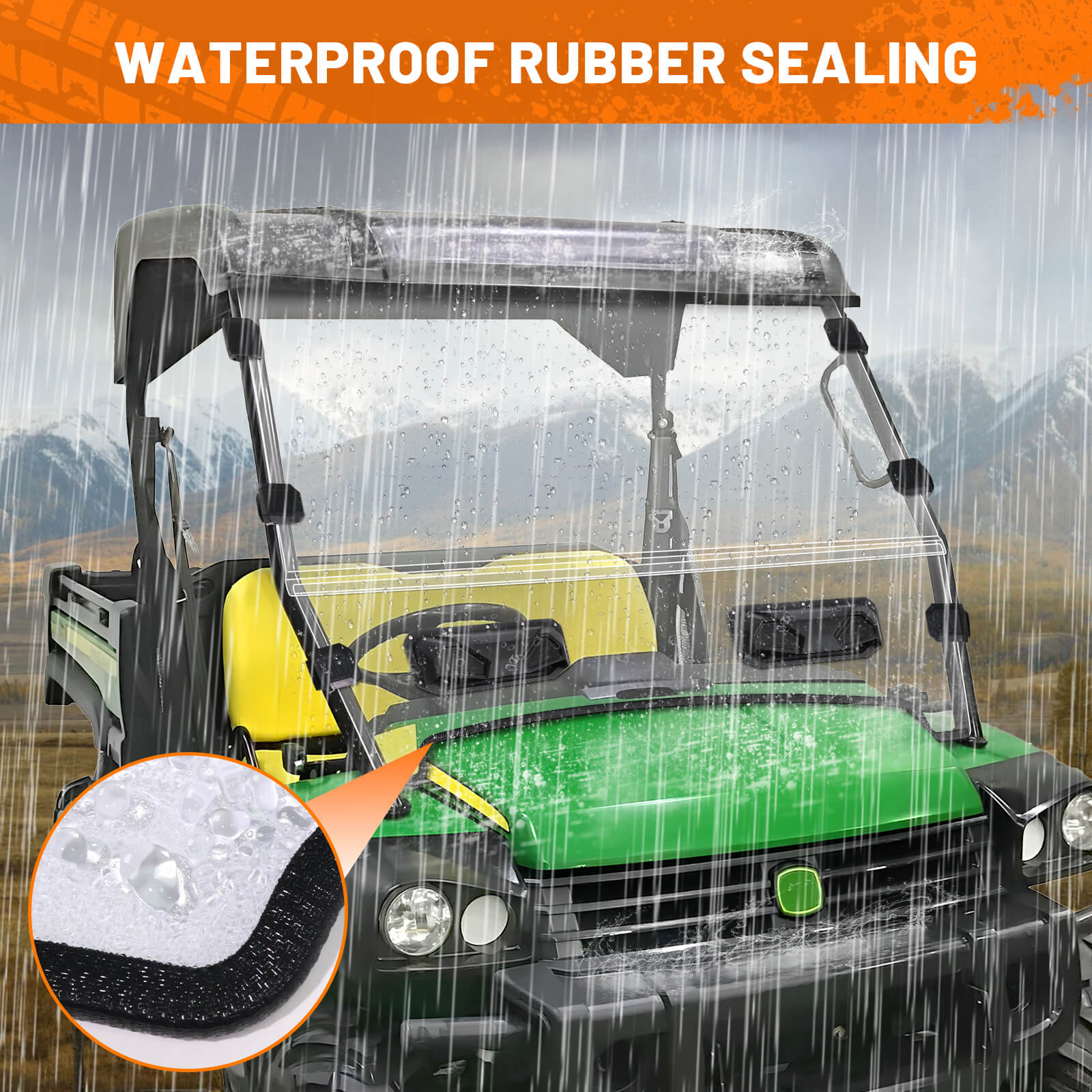 Gator HPX 620i windshield rubber sealing