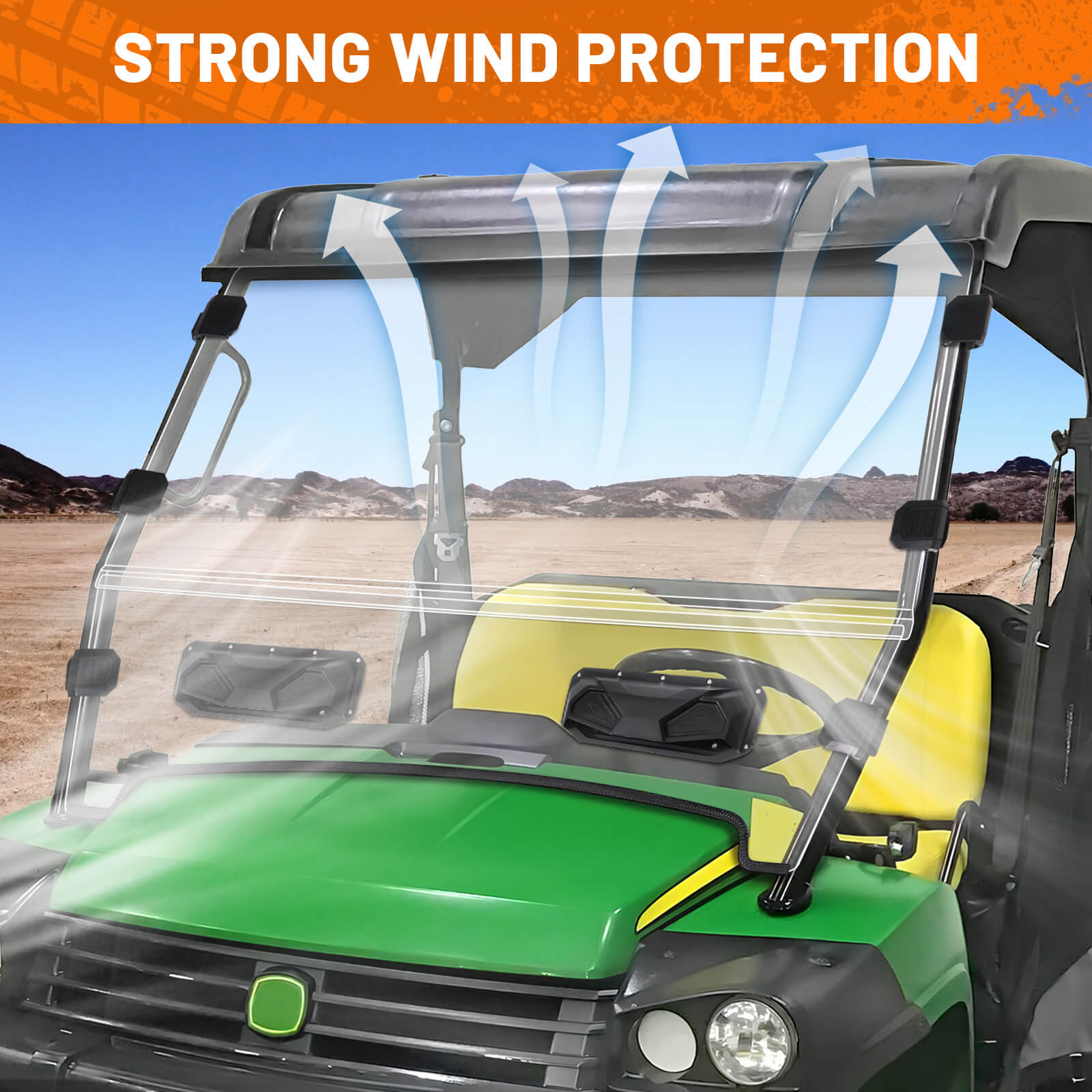 Gator 620i windshield strong wind protection